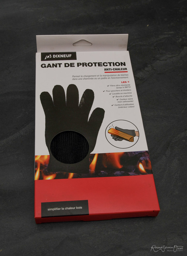 Gant de protection anti-chaleur pour cheminée